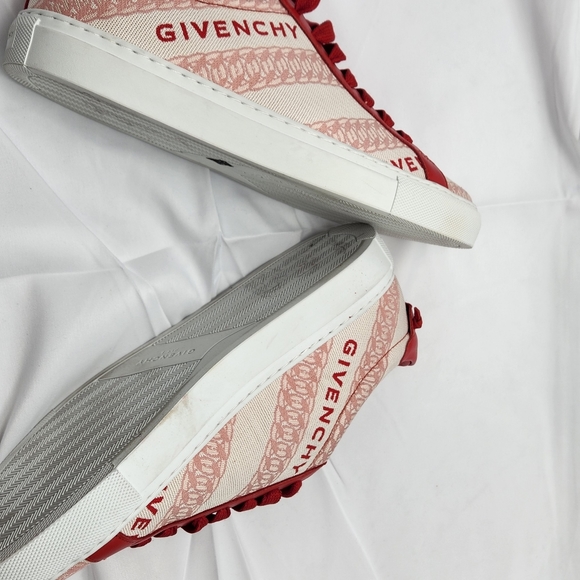 Authenticated Red/Pink Givenchy Leather Printed Sneakers Size 9/39 - Picture 12 of 12